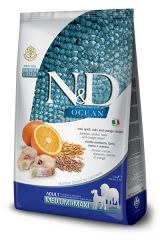 N&D Düşük Tahıllı Ocean Morina Balıklı Portakallı Yetişkin Köpek Maması 12 kg