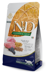 N&D Düşük Tahıllı Kuzulu Yaban Mersinli 10 kg Yetişkin Kuru Kedi Maması