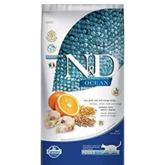 N&D Düşük Tahıllı Morina Balık ve Portakallı Kedi Maması 10 kg