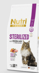 Nutri Feline Kısır Kediler İçin Somon Etli 10kg Kedi Maması