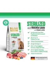 NUTRİ-FELİNE STERİLİSED KUZULU-KUMES HAYVANI-ORMAN MEYVELİ 10 KG KEDİ