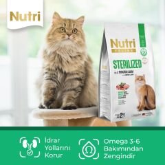 NUTRİ-FELİNE STERİLİSED KUZULU-KUMES HAYVANI-ORMAN MEYVELİ 10 KG KEDİ